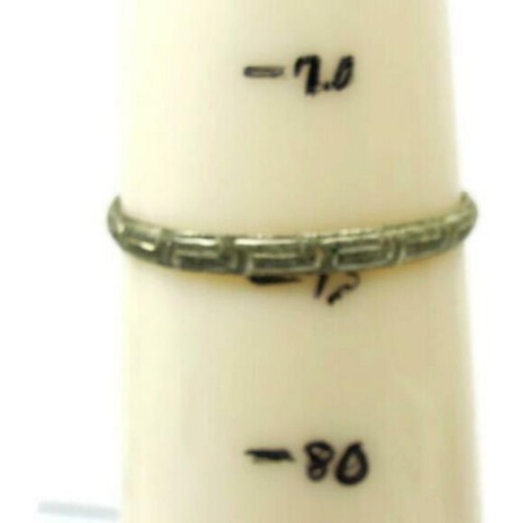 Greek Key Flex Pattern Bangle Fold Over Closure Sterling Silver 925 Bracelet Fas - Picture 7 of 11